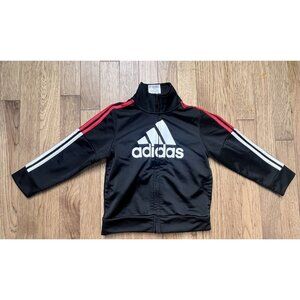 Adidas Infant Striped Track Jacket Black Size 24 Months New No Tags